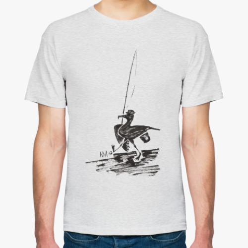 Футболка с принтом Птица рыболов
