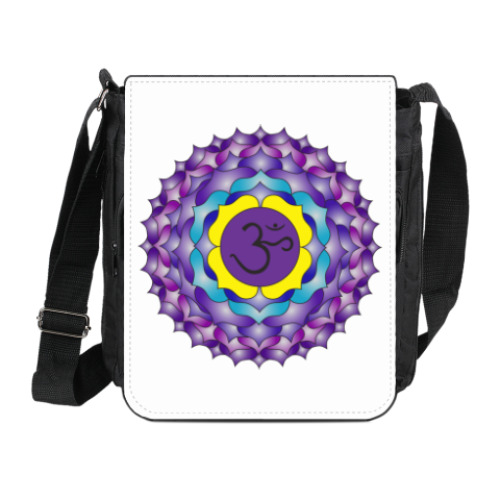 Сумка на плечо (мини-планшет) с принтом Янтра Сахасрара-чакры