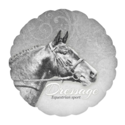 Подушка с принтом Конный спорт, лошади. Dressage