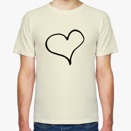 Футболка с принтом Чернильное сердце