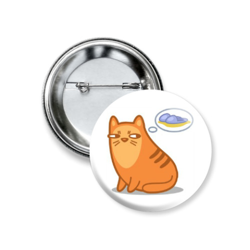 Значок 37мм с принтом Котик