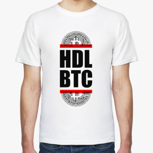 Футболка с принтом Bitcoin BTC HDL Red line!