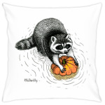 Енот с тыквой