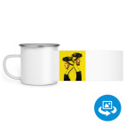 Кружка металлическая белая (круговая запечатка)