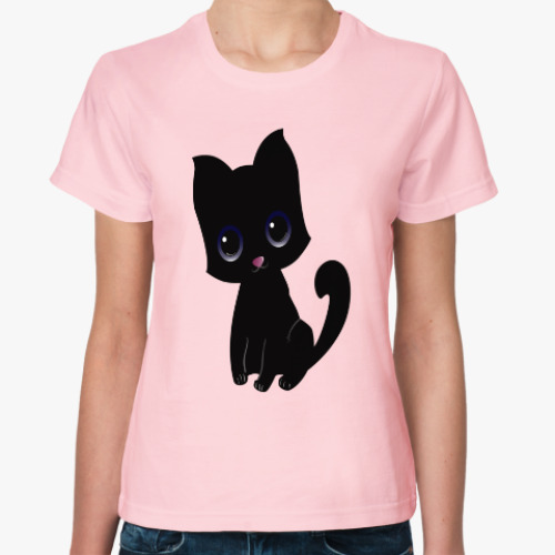 Женская футболка с принтом Kitten