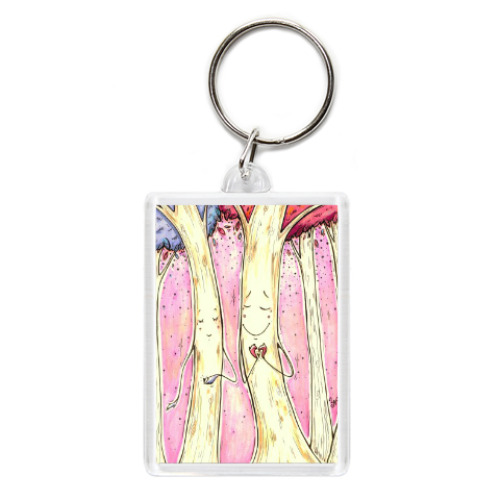 Брелок с принтом Деревья