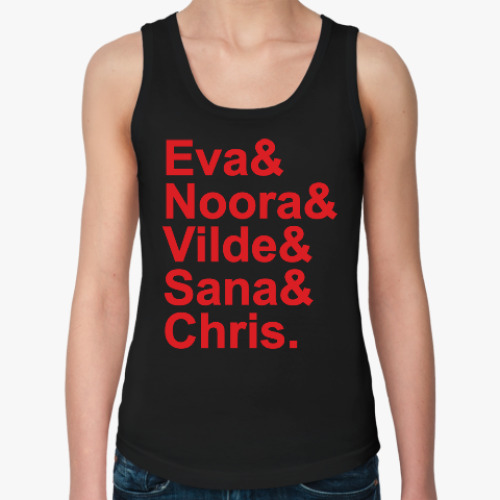 Женская майка с принтом Skam names