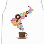 Кофе с пончиками