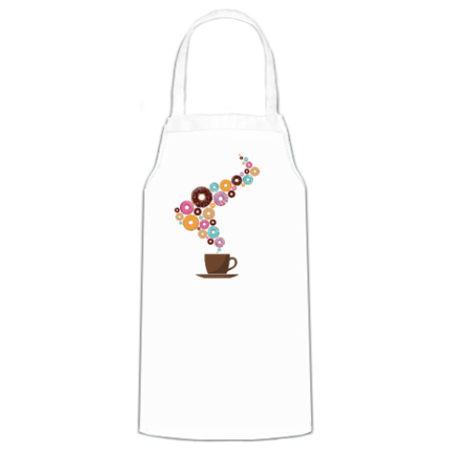 Фартук с принтом Кофе с пончиками