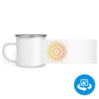 Кружка металлическая белая (круговая запечатка)