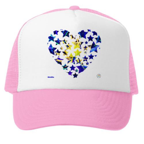 Кепка-тракер с принтом Сердце из звёзд