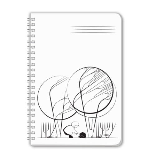 Тетрадь с принтом BubbleForest / Ёжик