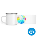 Кружка металлическая белая (круговая запечатка)