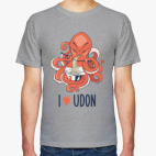 Классическая футболка I love udon