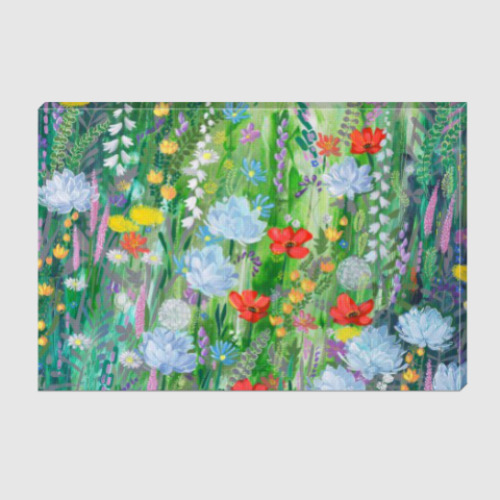 Холст с принтом Картина Летняя поляна