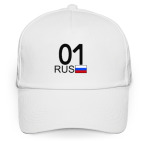 Кепка / бейсболка, белая (печать) 01 RUS