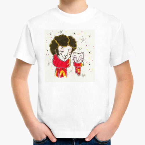 Детская футболка с принтом Пушкин