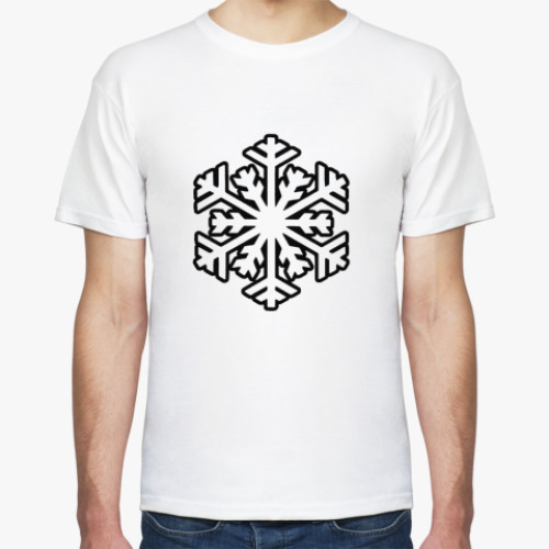 Футболка с принтом 'Снежинка'