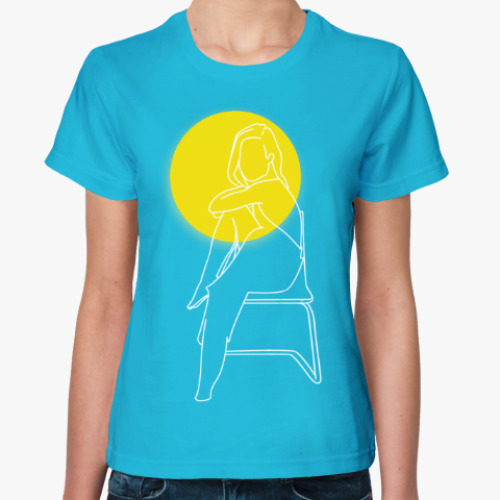 Женская футболка с принтом Абстрактная лампа