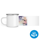 Кружка металлическая белая (круговая запечатка)