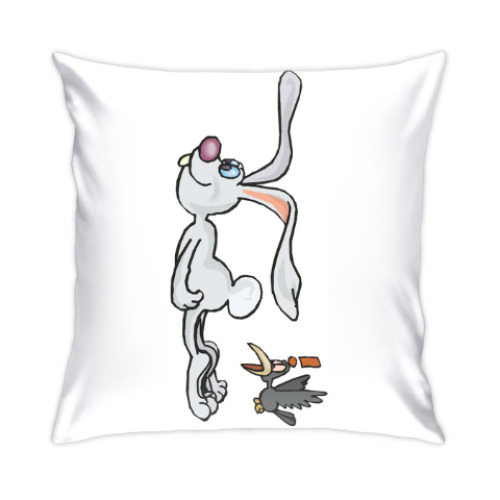 Подушка с принтом Rabbit