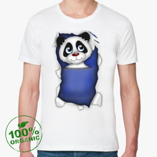 Футболка из органик-хлопка с принтом Панда