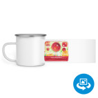 Кружка металлическая белая (круговая запечатка)