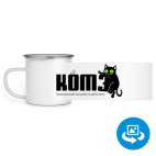 Кружка металлическая белая (круговая запечатка)