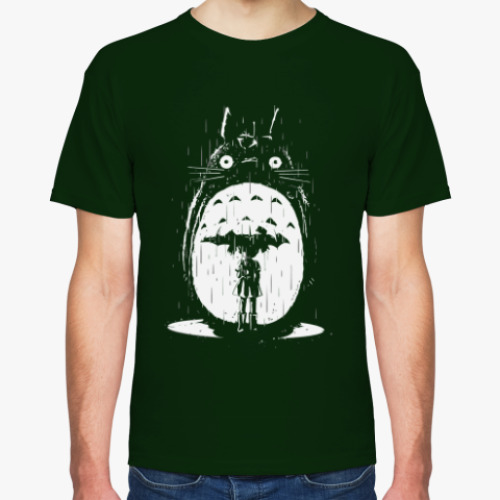 Футболка с принтом Тоторо под дождем