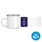 Кружка металлическая белая (круговая запечатка)