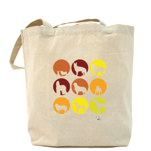 Сумка шоппер с принтом Собаки