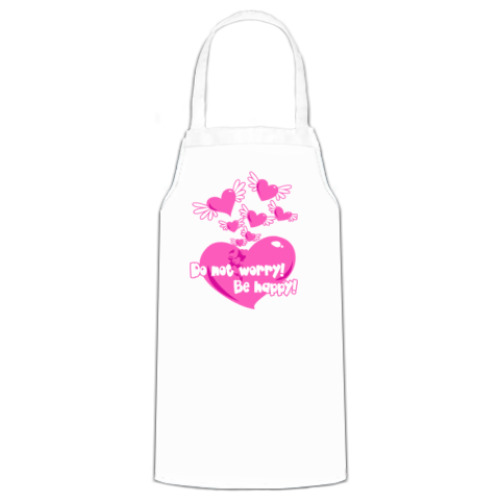 Фартук с принтом БУДЬ СЧАСТЛИВ