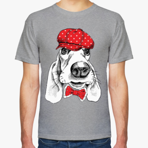 Футболка с принтом Бассет-хаунд