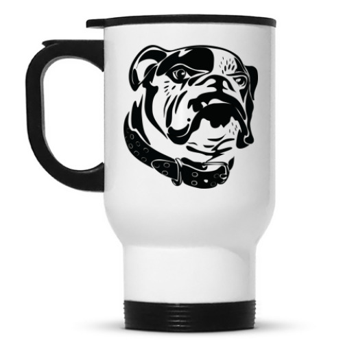 Кружка-термос с принтом Уютный бульдог