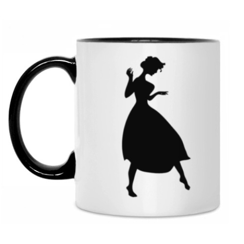 Кружка с принтом девушка в тени