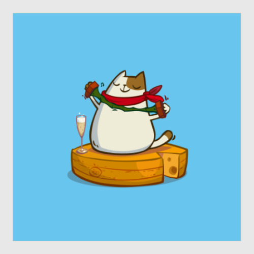 Постер с принтом Франкот — Пятничный Котик №30