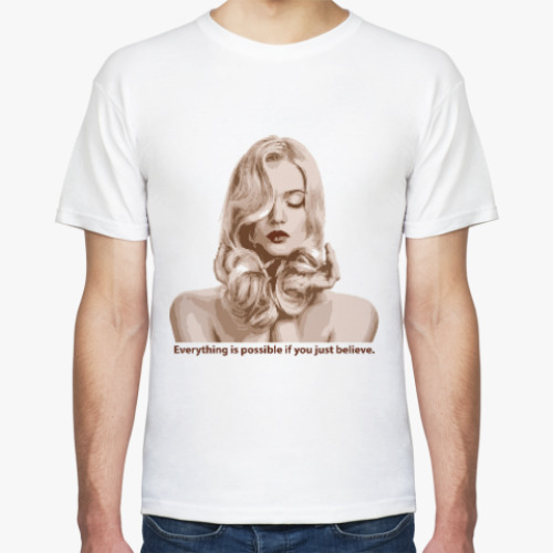 Футболка с принтом Девушка