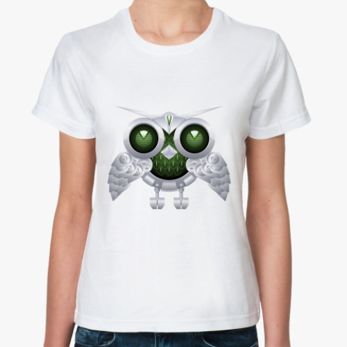 Классическая футболка с принтом Metalowl