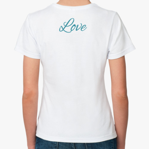 Классическая футболка с принтом Flower wreath