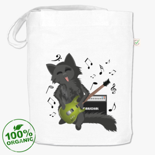 Сумка шоппер Веселый Кот-Гитарист