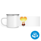 Кружка металлическая белая (круговая запечатка)