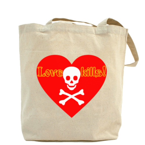Сумка шоппер с принтом Love kills!