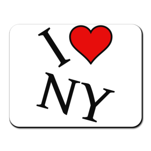 Коврик для мыши с принтом i love NY