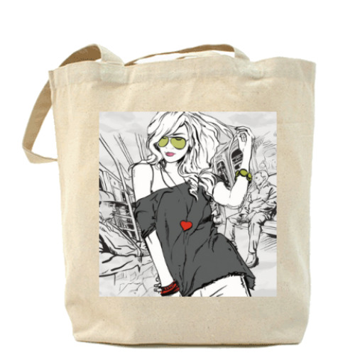 Сумка шоппер с принтом Baby