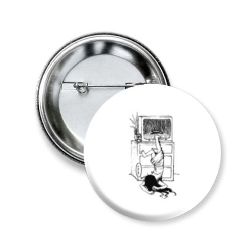 Значок 50мм с принтом  "Звонок"