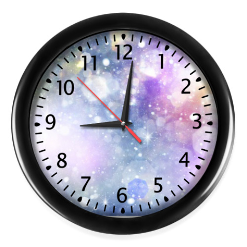 Настенные часы с принтом Краски космоса
