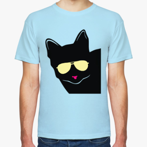 Футболка с принтом Кот в очках