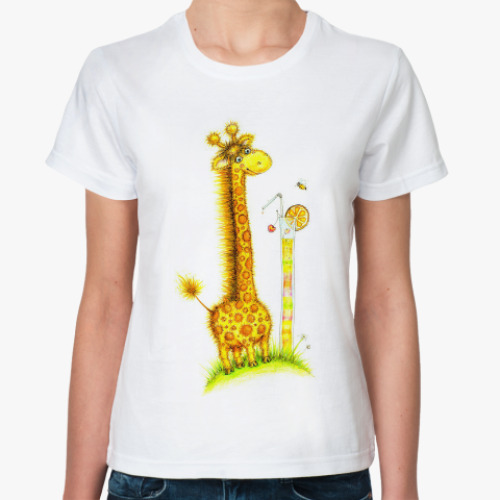 Классическая футболка с принтом Вкус Лета