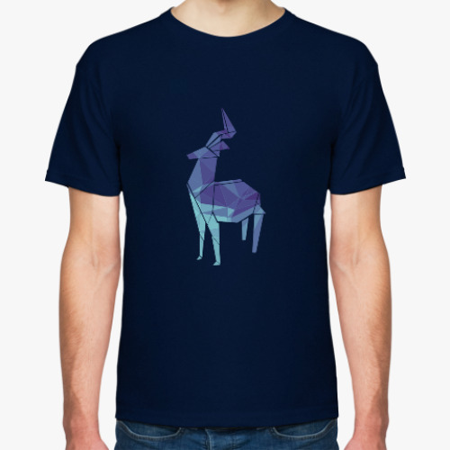 Футболка с принтом Геометрический олень