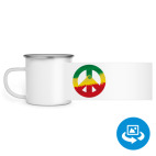 Кружка металлическая белая (круговая запечатка)